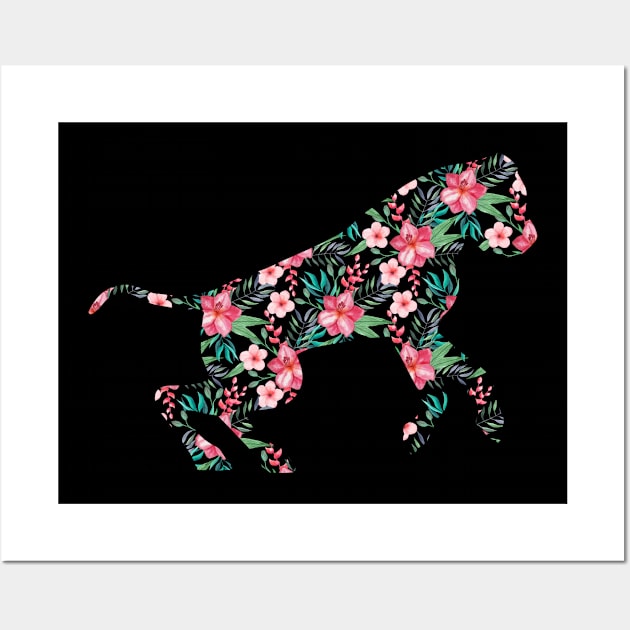 Floral Mastiff design. Perfect present for mother dad friend him or her Wall Art by SerenityByAlex